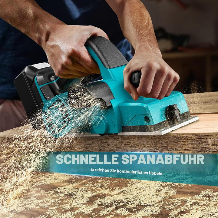 Ecarke Akku-Randhobel 750W für Makita 18V Batterie, bürstenloser Elektrohobel – 15000 U/min, 82mm Ho
