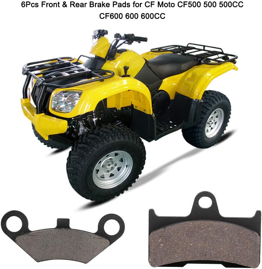 Bremsbeläge Vorne Hinten, Yctze 6Pcs Bremsbeläge Vorne Hinten für CF Moto CF500 500 500CC CF600 600