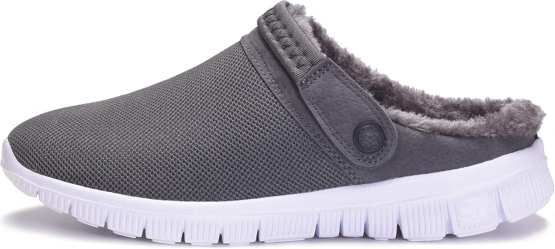 Clogs Hausschuhe Herren Damen Winter Gartenschuhe Haus Pantoffeln Warme Plüsch Gefüttert Gartenclogs
