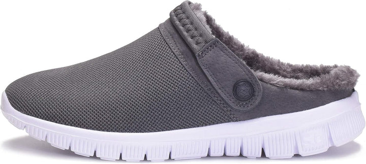 Clogs Hausschuhe Herren Damen Winter Gartenschuhe Haus Pantoffeln Warme Plüsch Gefüttert Gartenclogs