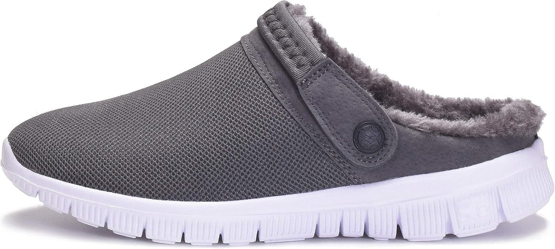 Clogs Hausschuhe Herren Damen Winter Gartenschuhe Haus Pantoffeln Warme Plüsch Gefüttert Gartenclogs