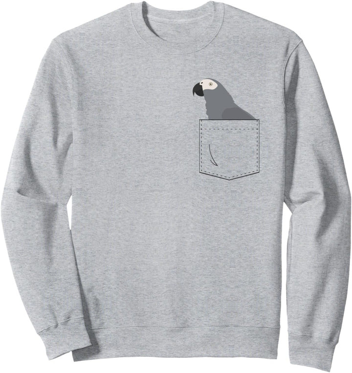 Graupapagei, gefälschte Tasche Sweatshirt