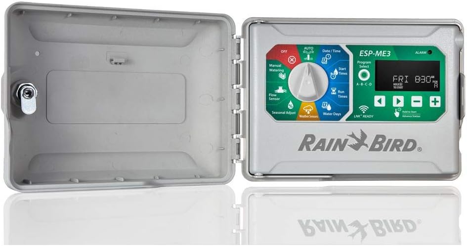 Rain-Bird Controller Indoor Outdoor Rasenbewässerung Sprinkler Timer ESPME3 (nur Controller) rot, ro
