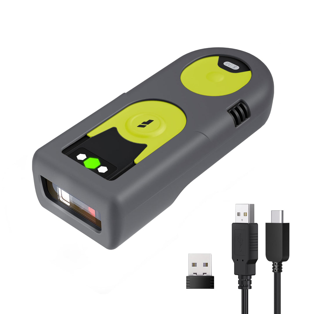 Inateck Barcode Scanner Bluetooth 2D mit 2,4Ghz USB Adapter, liest Barcodes von Bildschirmen, Exklus