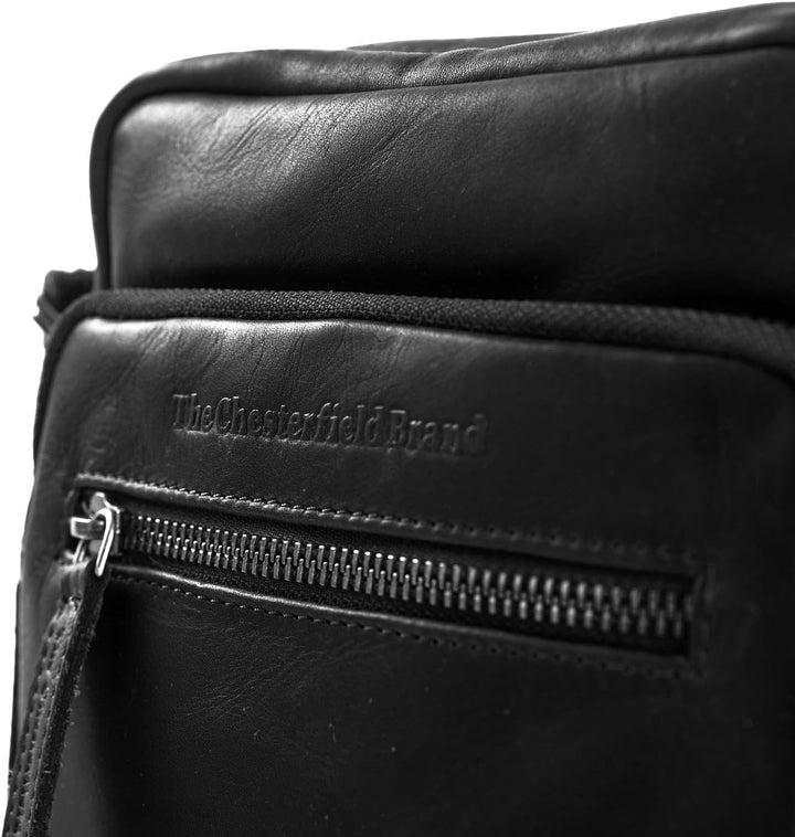 The Chesterfield Brand Wax Pull Up Birmingham Umhängetasche Leder 17 cm,Schwarz,M