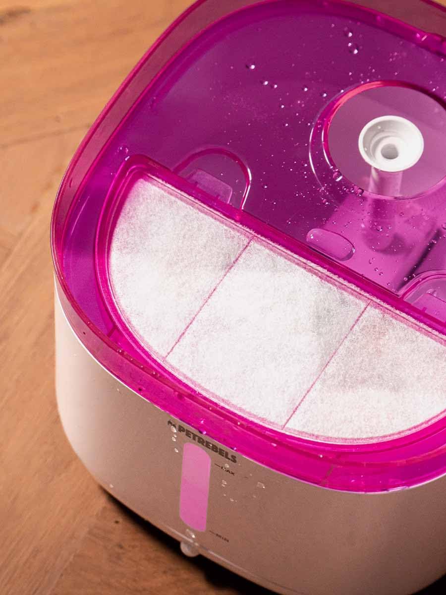 Petrebels Trinkbrunnen für Katze, Jet 19 Katzenbrunnen, Kabellos, mit Bewegungssensor, mit LED, Ultr