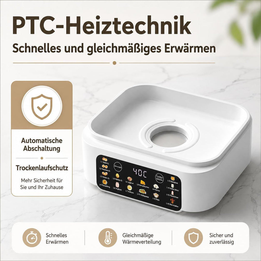 Eierkocher für 12 Eier, Multifunktions-Dampfgarer 2,5L mit 16 Programmen, 300W Eier Kocher mit Edels