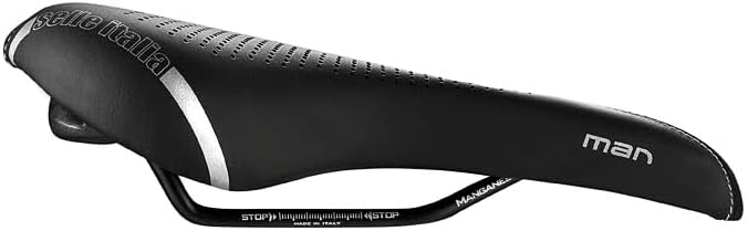Selle Italia - Sattel für Rennräder, Man Gel Flow, Rail Manganese Rohr Ø 7, Sattel Road Gran Turismu