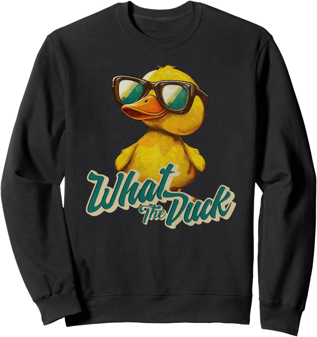 What The Duck Lustige gelbe Gummiente liebt Enten Sweatshirt