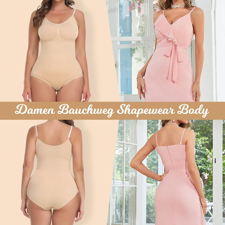 Joyshaper Shapewear Damen Stark Formend Bauchweg Body Shaper Butt Lift Miederbody Slimfit U-Ausschni