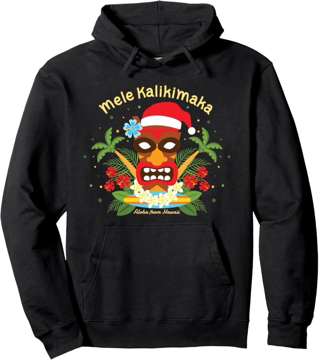 Mele Kalikimaka Frohe Weihnacht Hawaii Aloha Tiki Geschenk Pullover Hoodie