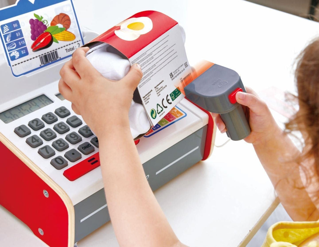 Hape E3184 Zubehör für Kaufmannsladen, Spielkasse, S