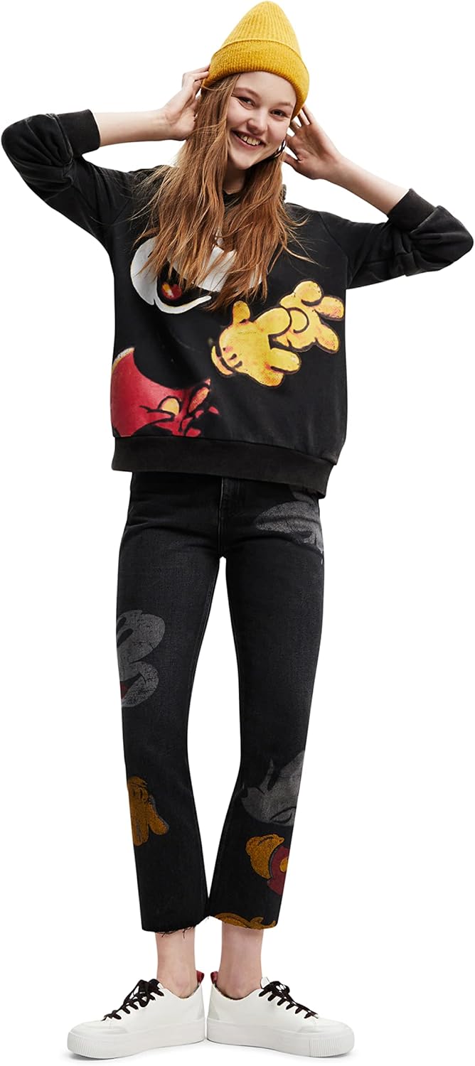 Desigual Damen Sweater S Schwarz, S Schwarz
