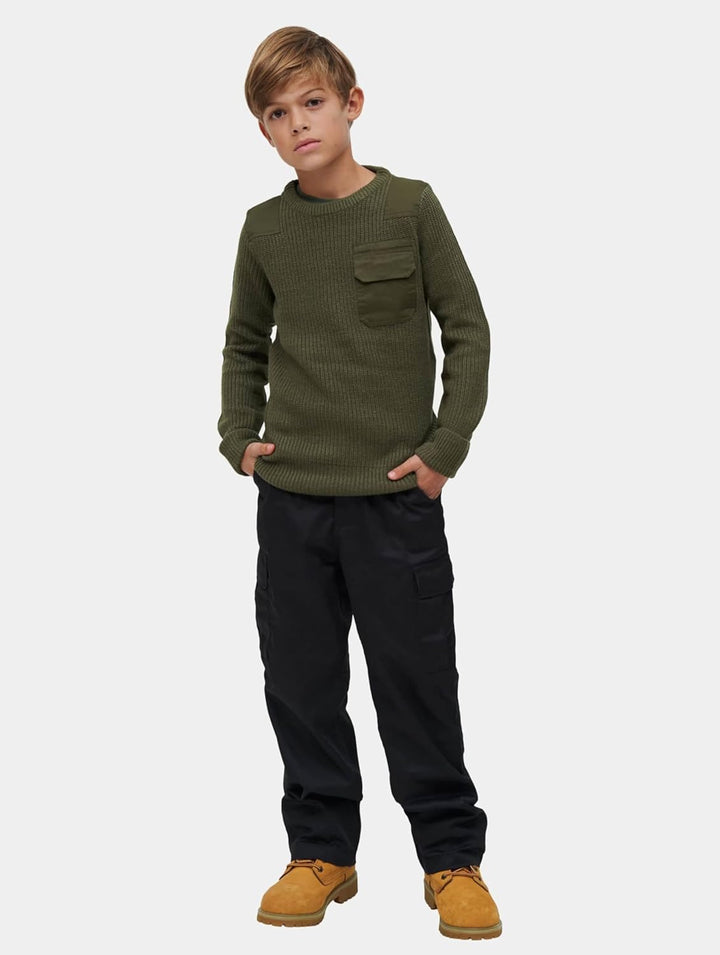 Brandit Kids BW Pullover, Grössen 122 bis 176 122-128 Olive, 122-128 Olive
