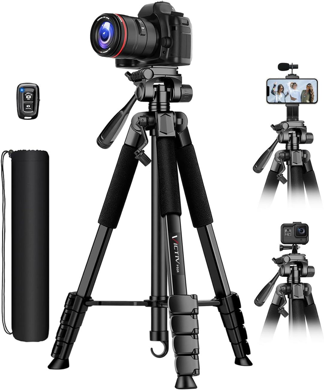 Victiv 2024 Upgrade Kamera Stativ, 172cm Verstellbares Camera Tripod, mehr Stabilität und Komfort, A