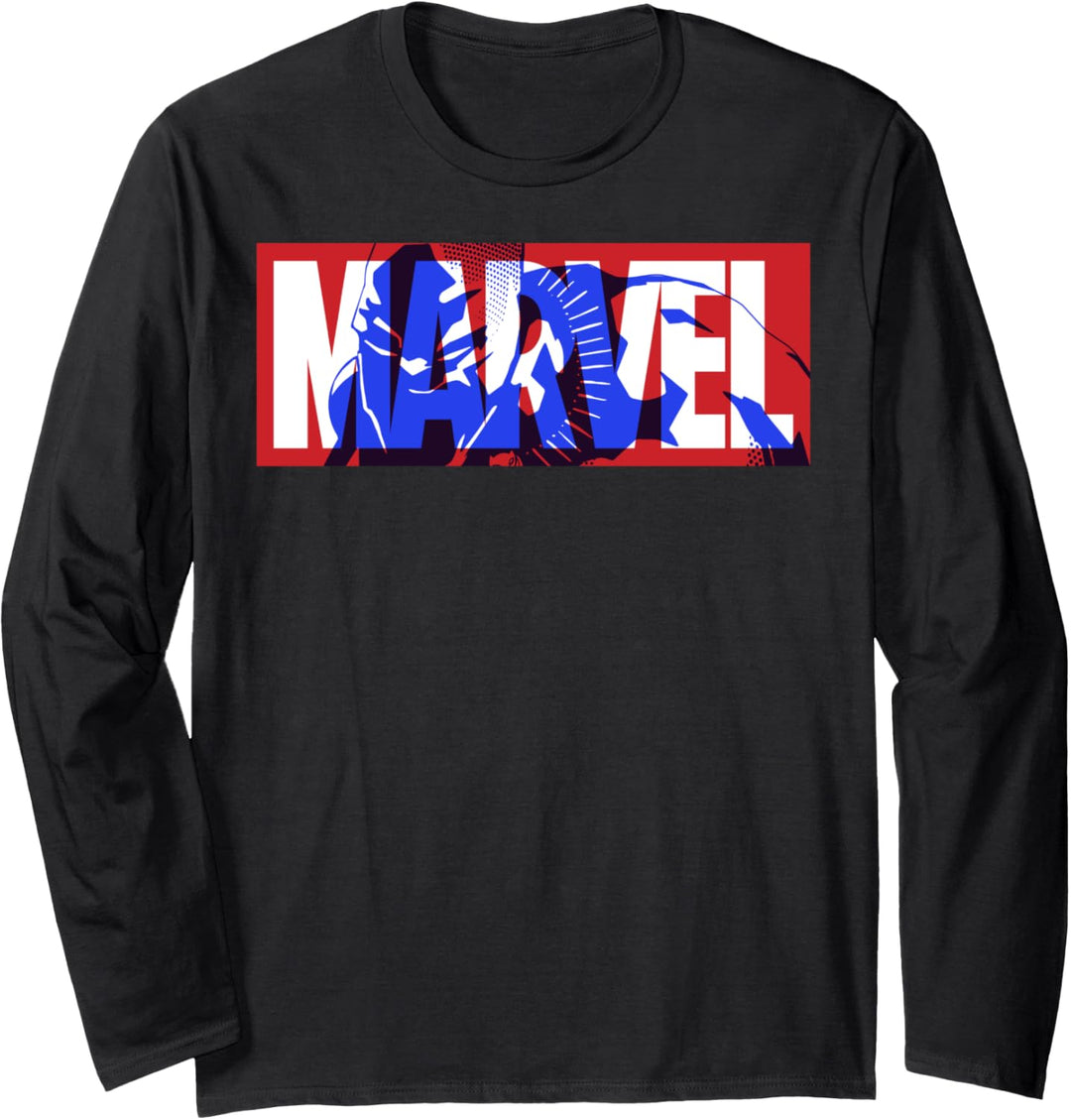 Marvel Black Panther Large Classic Movie Logo Langarmshirt