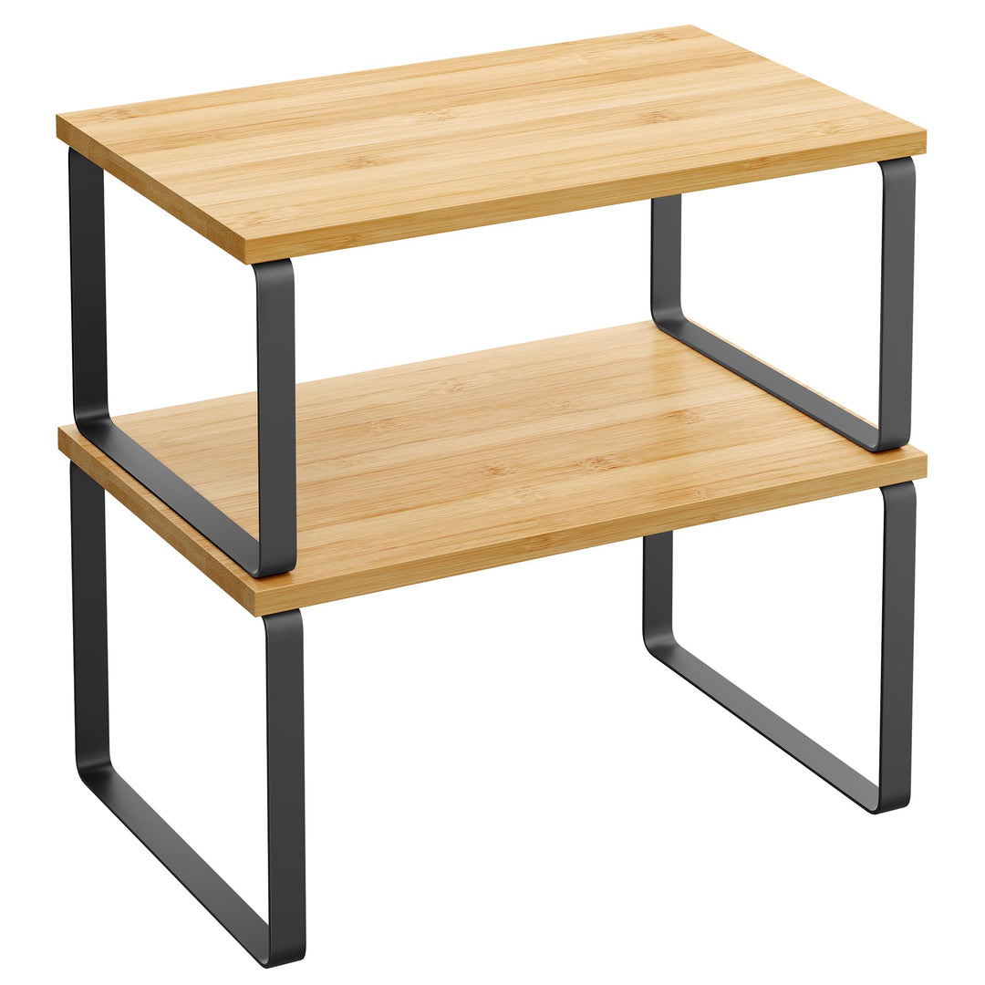 SONGMICS Gewürzregal, 2er Set Küchen-Organizer, Küchenregal, Schrank-Organizer Küche, erweiterbar, k
