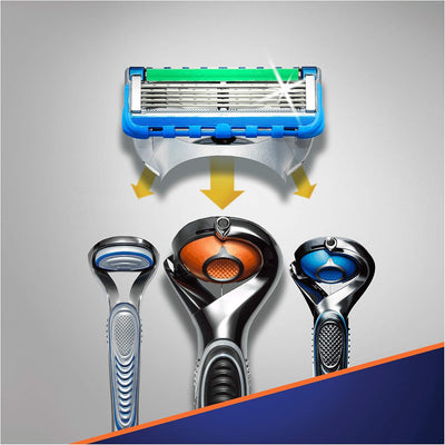 Gillette Fusion5 ProGlide Power Rasierklingen für Herren, 4 Ersatzklingen mit FlexBall-Technologie f