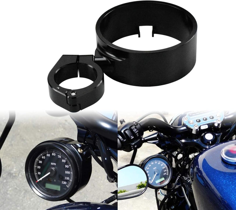 HDBUBALUS Tacho-Ring Seitenhalterung Relocator Halterung Klemme passend für Harley Sportster XL 48 a