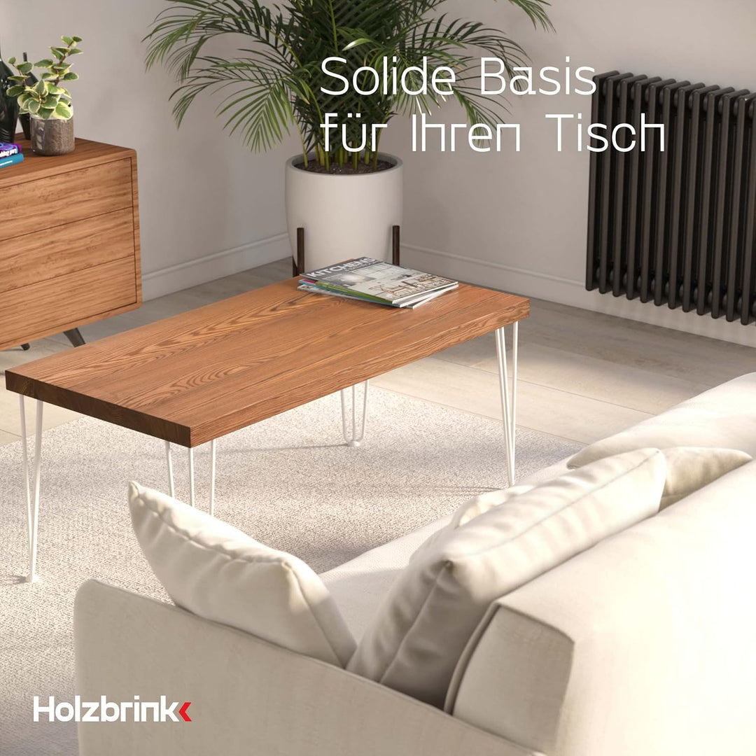 HOLZBRINK - Tischbeine aus Metall | Möbelfüsse | Schreibtischbeine | Metallfüsse | Perfekt für Zu Ha