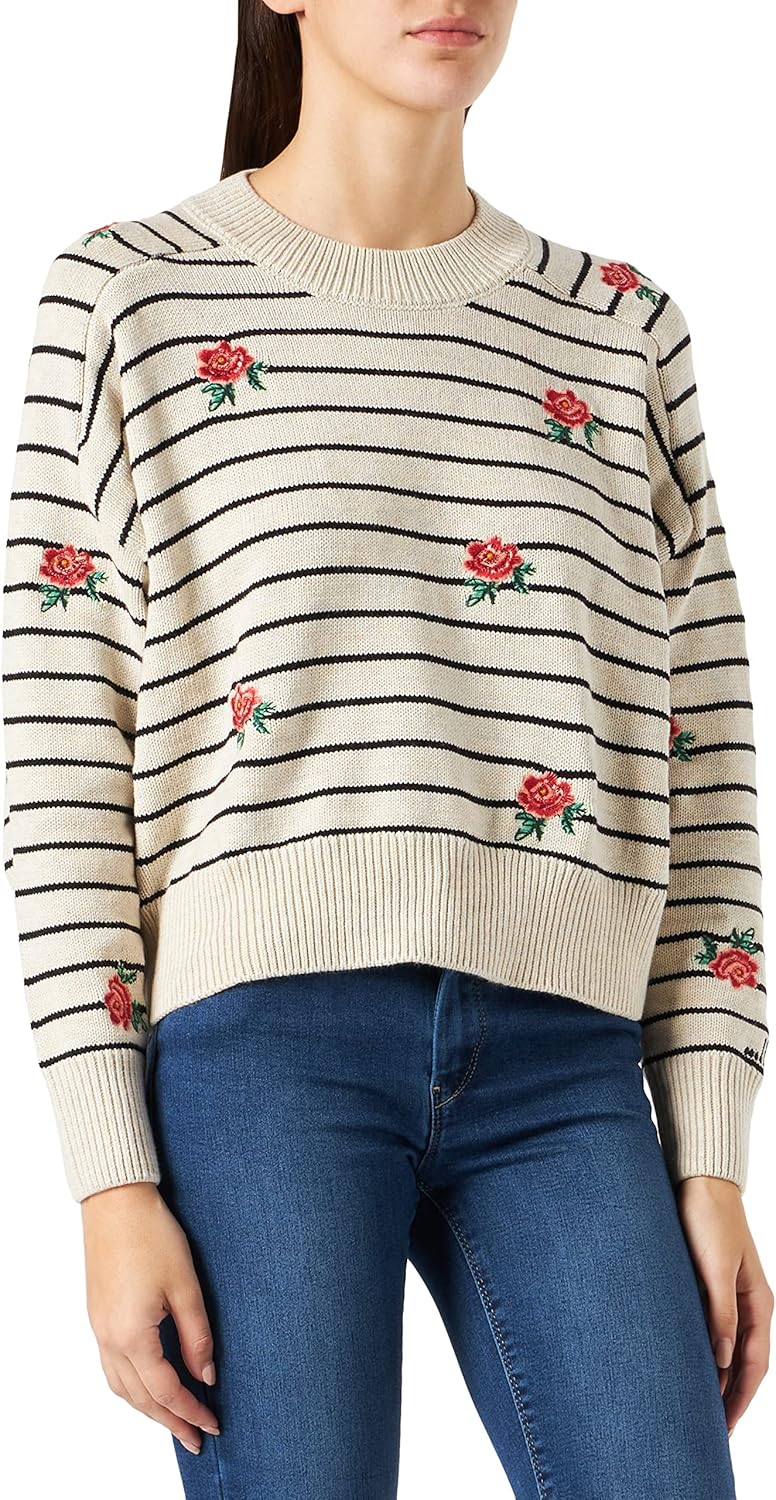 Desigual Damen JERS_Saint Tropez Pullover XL Weiss, XL Weiss