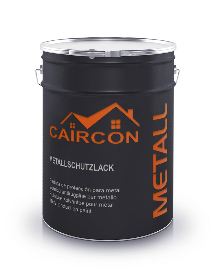 CAIRCON Metallschutzlack 4in1 Metallfarbe Metalllack Rostschutzfarbe Buntlack Rot 5L 5.00 l (1er Pac