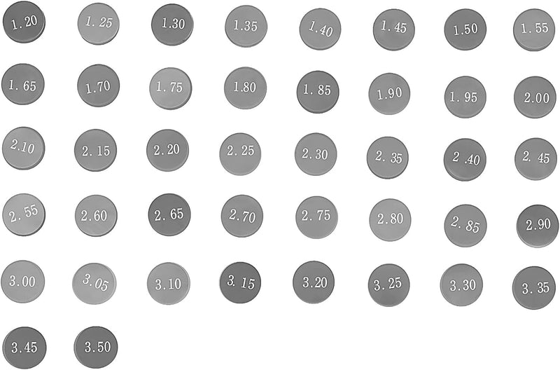 AHL Durchmesser: 7.48mm 47pcs 1.20mm-3.50mm Ventil Shim Ventile einstellen für Kawasaki ZX600 Ninja