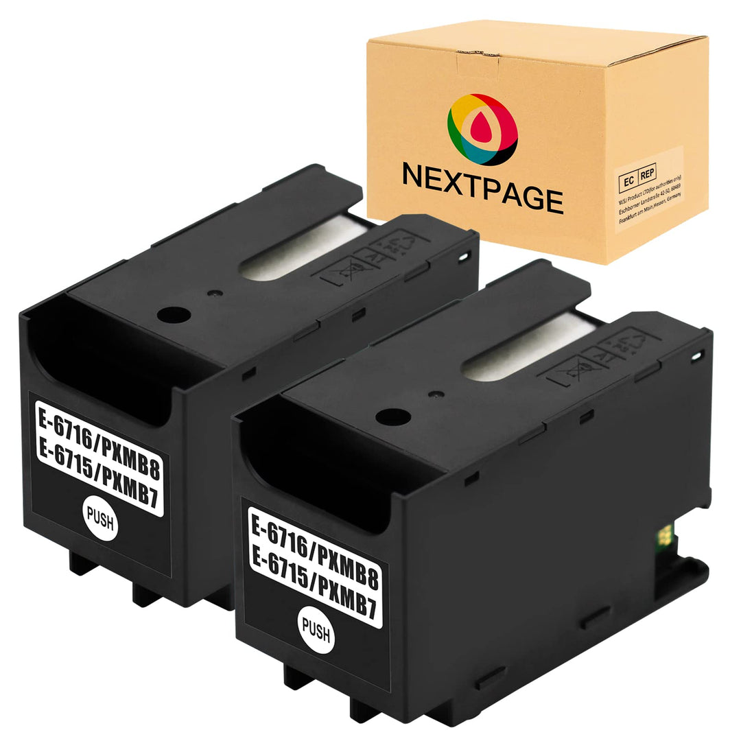 Nextpage Tinten-Wartungsbox für T6716&amp;T6715 oder C13T671600&amp; C13T671500,2 Stücke, passend für WF-472