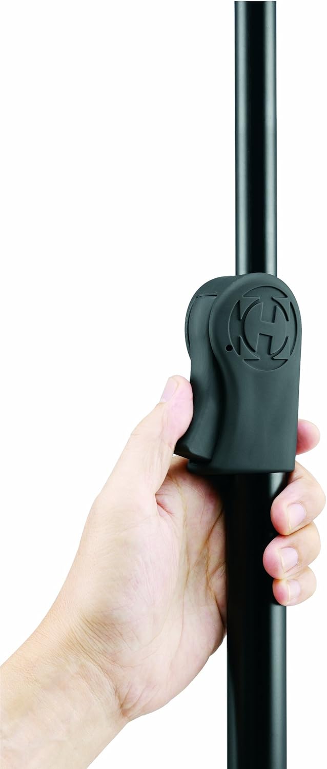 Hercules Stands MS533B 2-in-1 Mikrofonständer mit EZ-Clutch & Stagg SMC10 Mikrofon-Kabel (10m, XLR-B