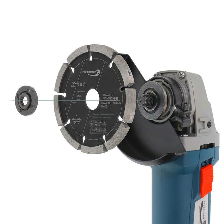 PRODIAMANT Fugenfräser ø 115 mm Breite 6mm für Mörtel Beton Mauerwerk und Putz 10mm Diamantsegment P