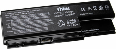 vhbw Akku kompatibel mit Acer Aspire 7736ZG, 7738, 7738G, 7740, 7740G, 8530, 8530G, 8730G Notebook (