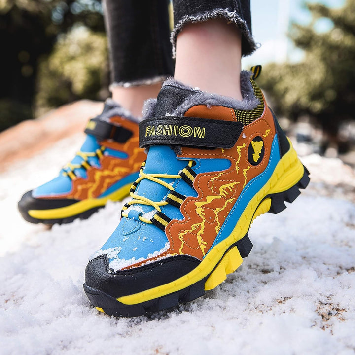 ZYLDK Kinder Winterschuhe Warm Gefütterte Winterboots Jungen Mädchen Trekkingschuhe Schneestiefel Ba