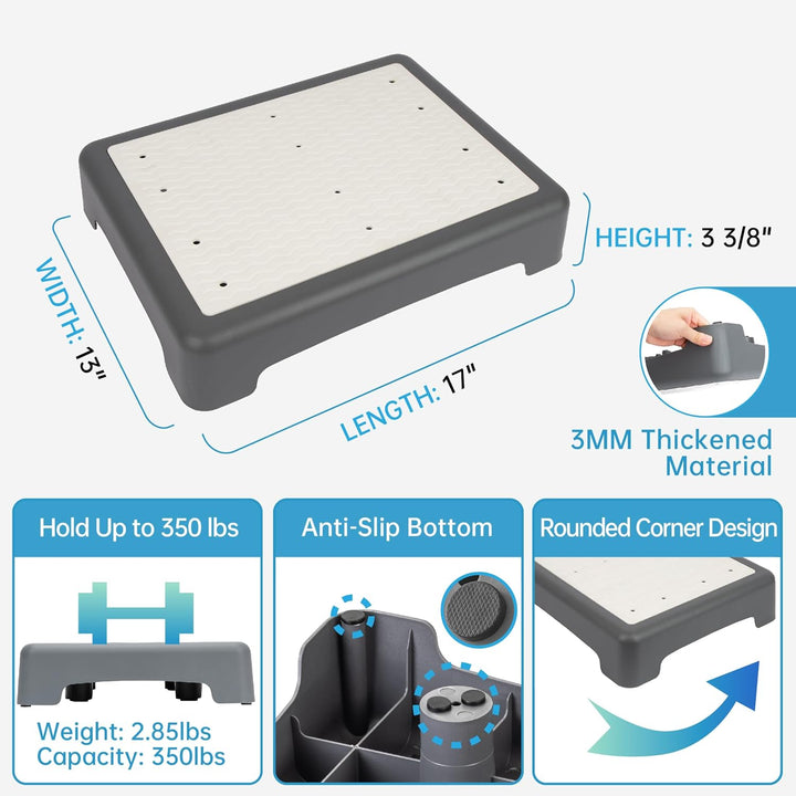 StrongTek Half Step Hocker für Erwachsene und ältere Menschen, Kunststoff Mobility Step, Ergonomisch