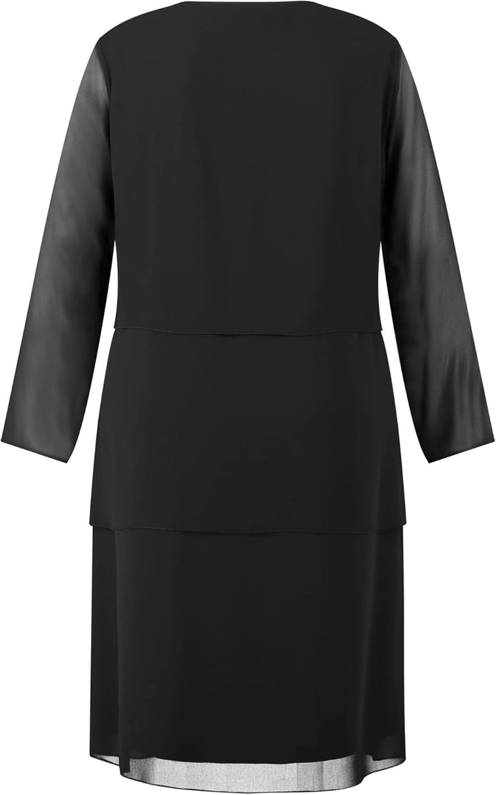 Samoon Damen Kleid, Schwarz