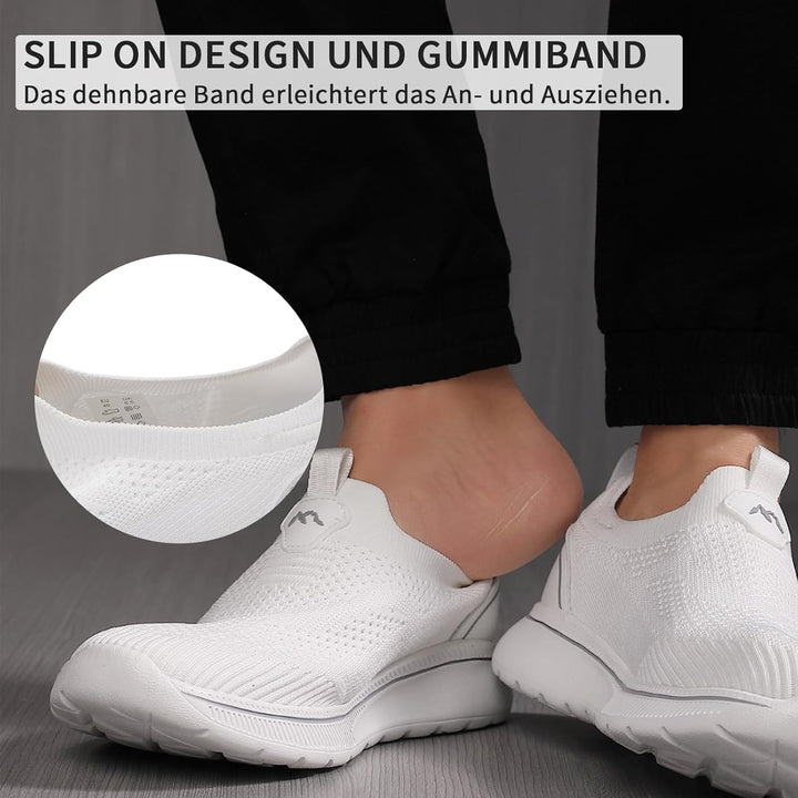 ODCKOI Sneaker Herren Ohne Schnuersenkel Slip-on Schuhe Mesh Atmungsaktiv Leicht Laufschuhe Sportsch