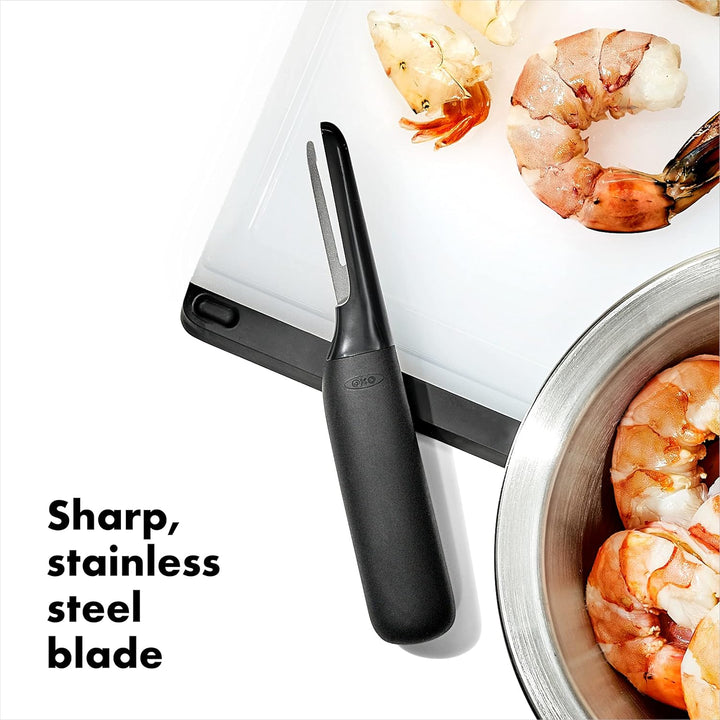 OXO 11350400 Shrimp Deveiner & Cleaner, Kunststoff, Schwarz, Shrimp Deveiner