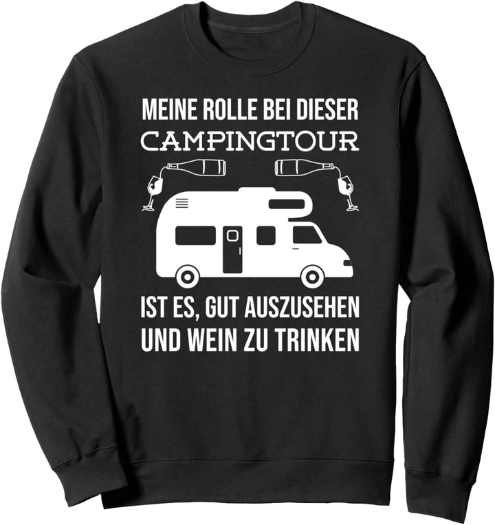 Wohnmobil mit Weingläser Zubehör Camping Wein Camper Wein Sweatshirt