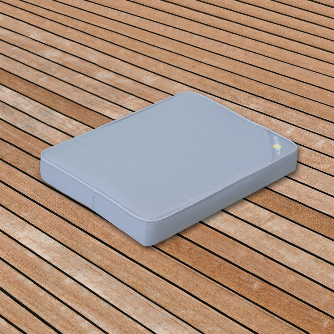 Oceansouth Boat Bench Kissen Polyester Stoff Grau 370mm x 450mm, Grau 370mm x 450mm