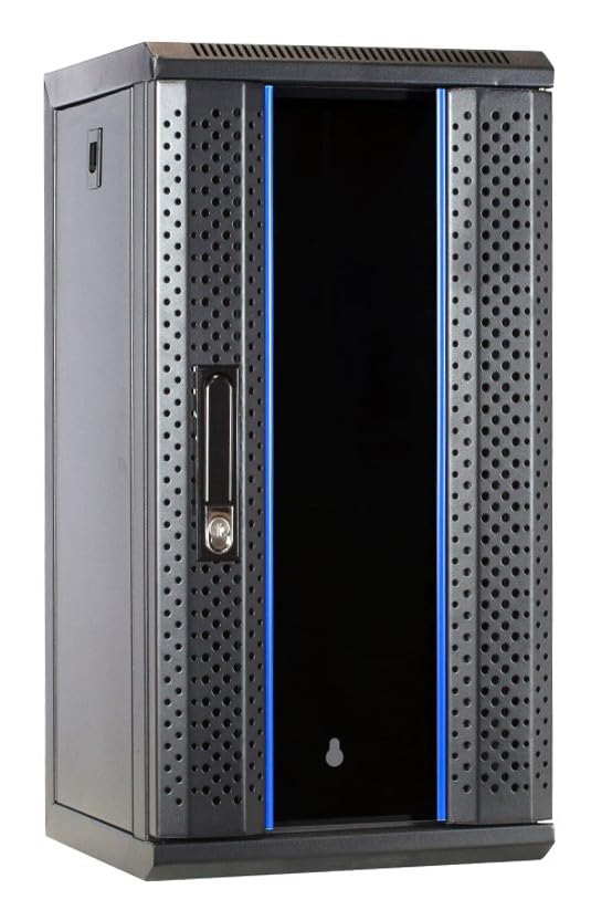 DSIT 12 HE - 10 Zoll Serverschrank - mit Glastür (BxTxH) 312x310x618mm - Schwarz - Abschliessbar - f