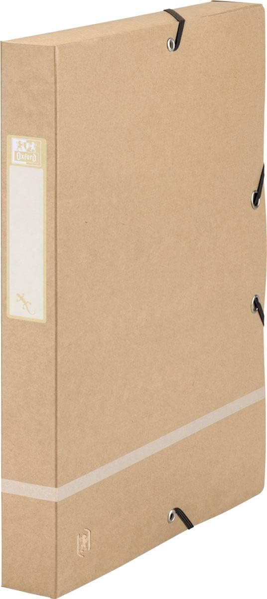 Oxford 100200413 Sammelbox Touareg in beige 10er Pack für DIN A4 Formate aus recyclefähigem TCF-Papi