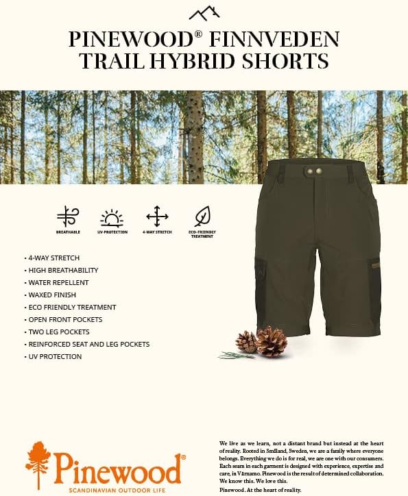 Pinewood Finnveden Trail Stretch Shorts für Herren. Zum Wandern, Trekking, Jagd, Hundesport und viel