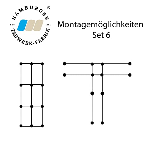 Edelstahl Ranksystem/Rankhilfe "M" - Wandabstand 50mm (Set 6) mit 12 Wandhaltern Set 6 - 12 Wandhalt