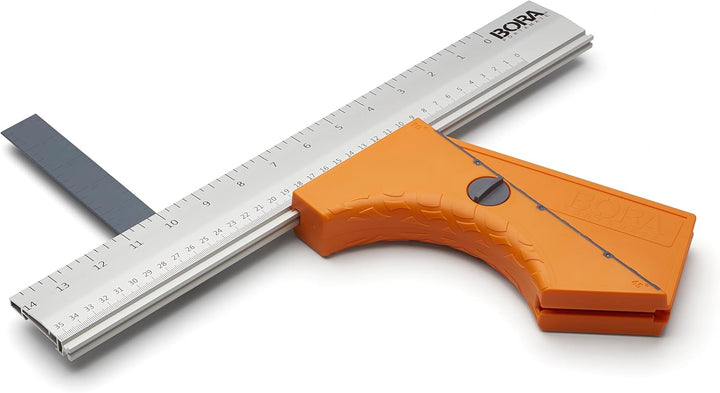 Bora QuickCut 530416 Kreissägeführung mit Schiene & Winkelunterstützung, All-in-One Holzbearbeitungs