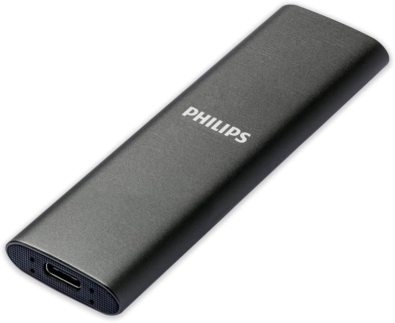 Philips Portable External 2TB SSD – Ultra Slim SATA Ultra Speed USB-C – USB, Lesegeschwindigkeit b