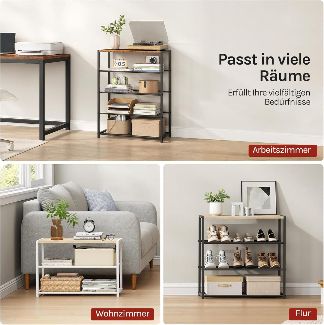 WOLTU Schuhbank Schuhregal mit Sitzfläche Badregal Schuhablage Schuhkommode Schuhständer Organizier