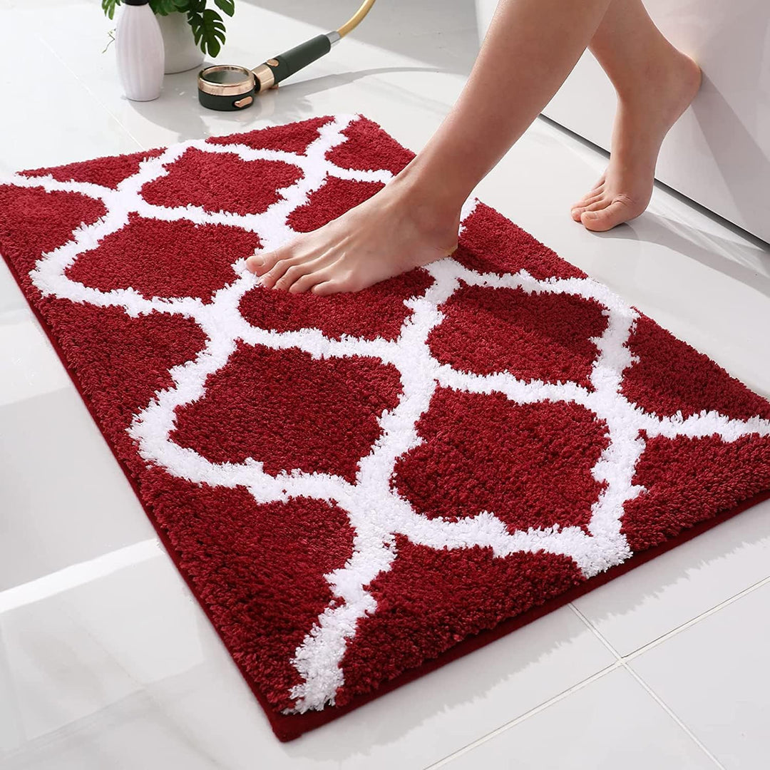 Homaxy rutschfest Badematte Badezimmerteppich Waschbar Hochflor Badteppich Flauschige Mikrofaser Bad