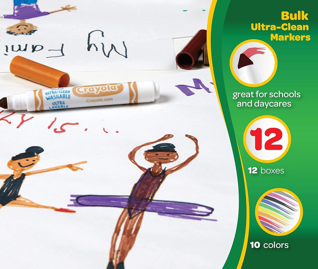 Crayola Broad Ultra Clean Markers (120-Count)