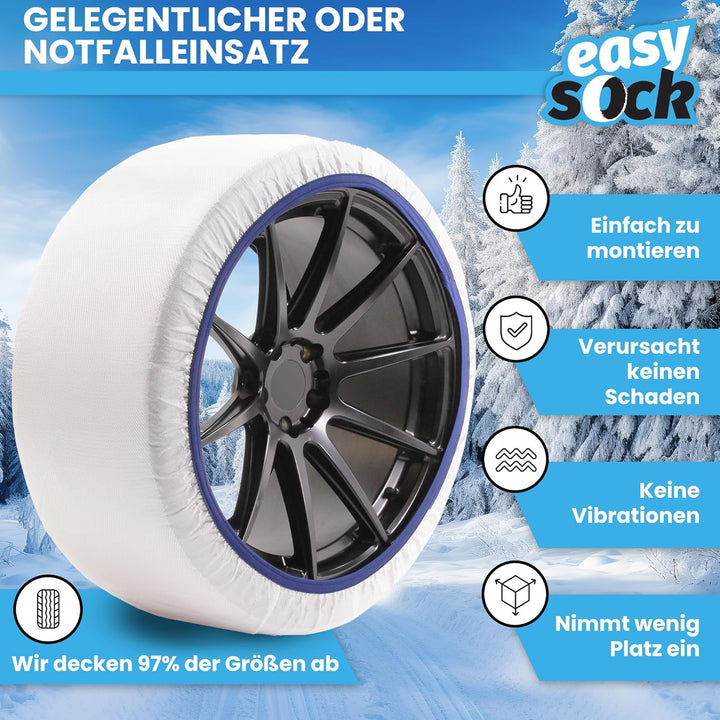 Easysock CAD8015 Textile Schneekette, Grösse L, L GRÖSSE L, GRÖSSE L