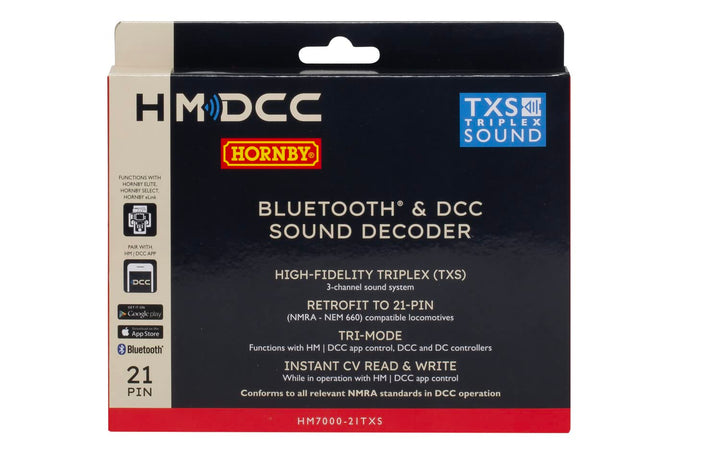 Hornby HM7000-21TXS: Bluetooth® & DCC Sound Decoder (21-polig)