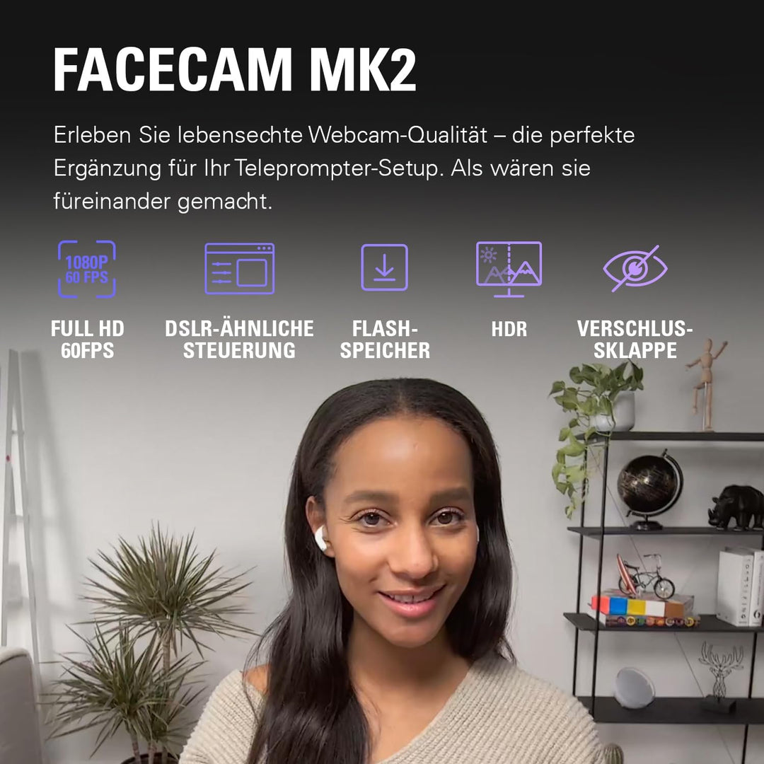 Elgato Prompter/Kamera-Set – Premium-Teleprompter mit Full HD-Webcam, HDR-fähig, perfekt für Streami